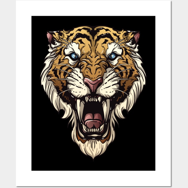 saber toothed tiger / cat Wall Art by Imutobi